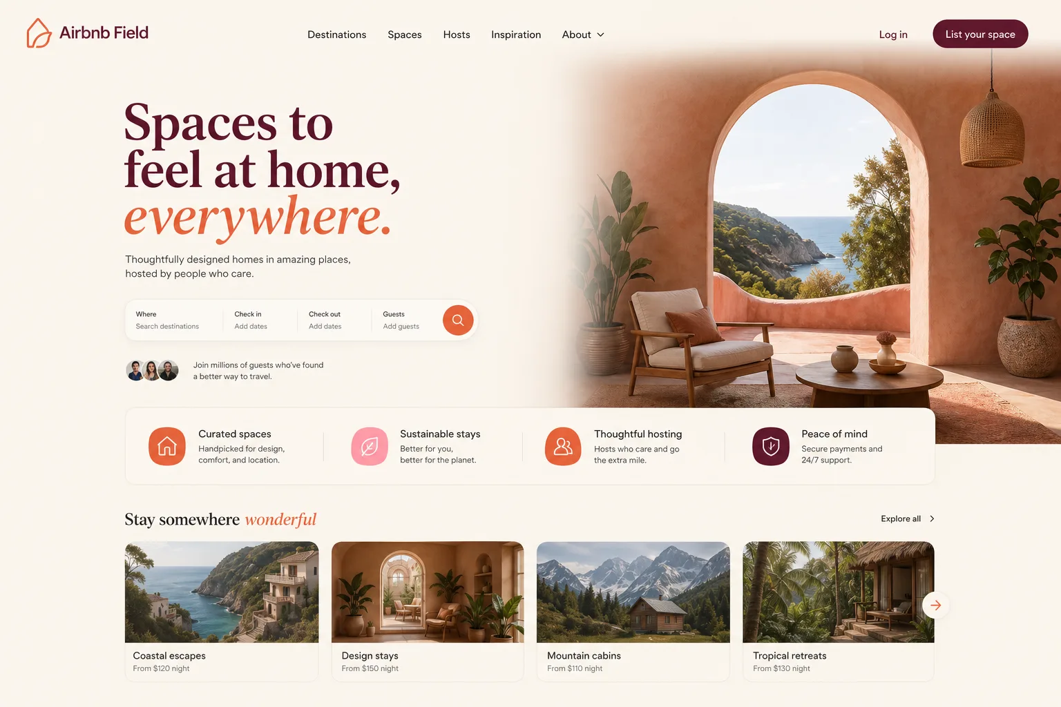 Airbnb reimagined by Pentagram