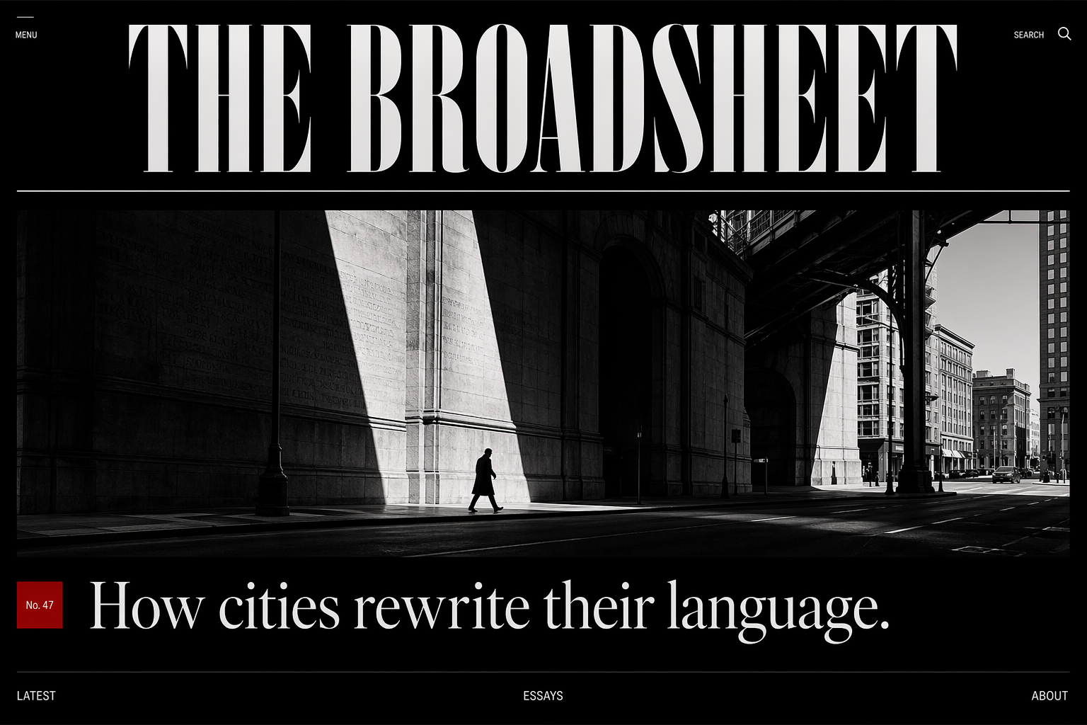 NY editorial magazine homepage — Mother Design lineage