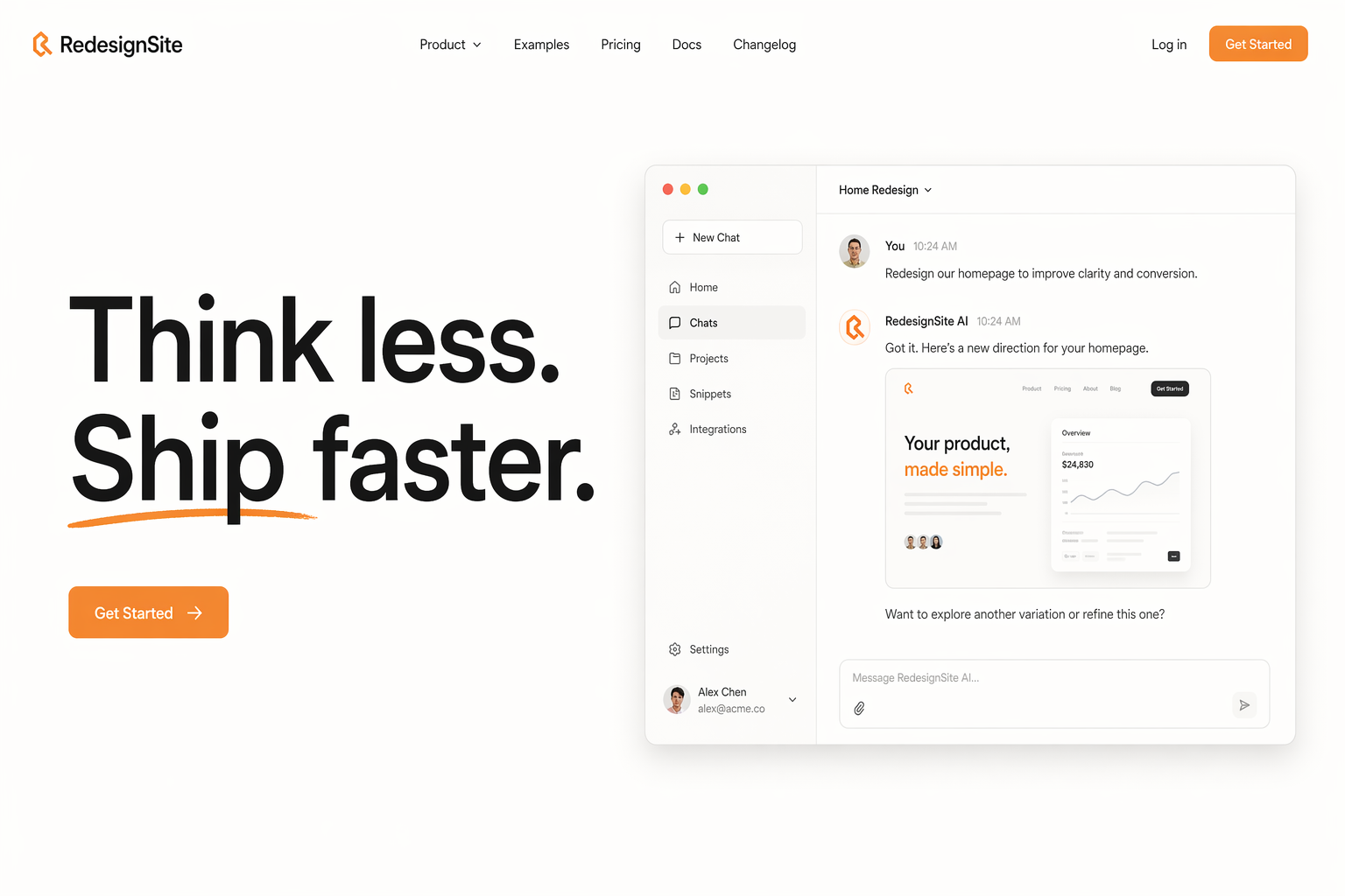 SF-style AI assistant homepage — Ueno lineage