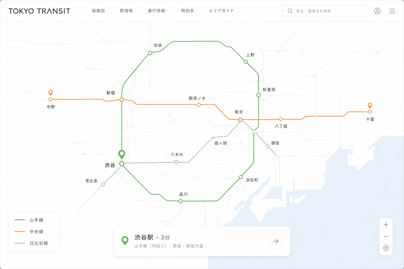 Tokyo transit homepage — Nosigner lineage